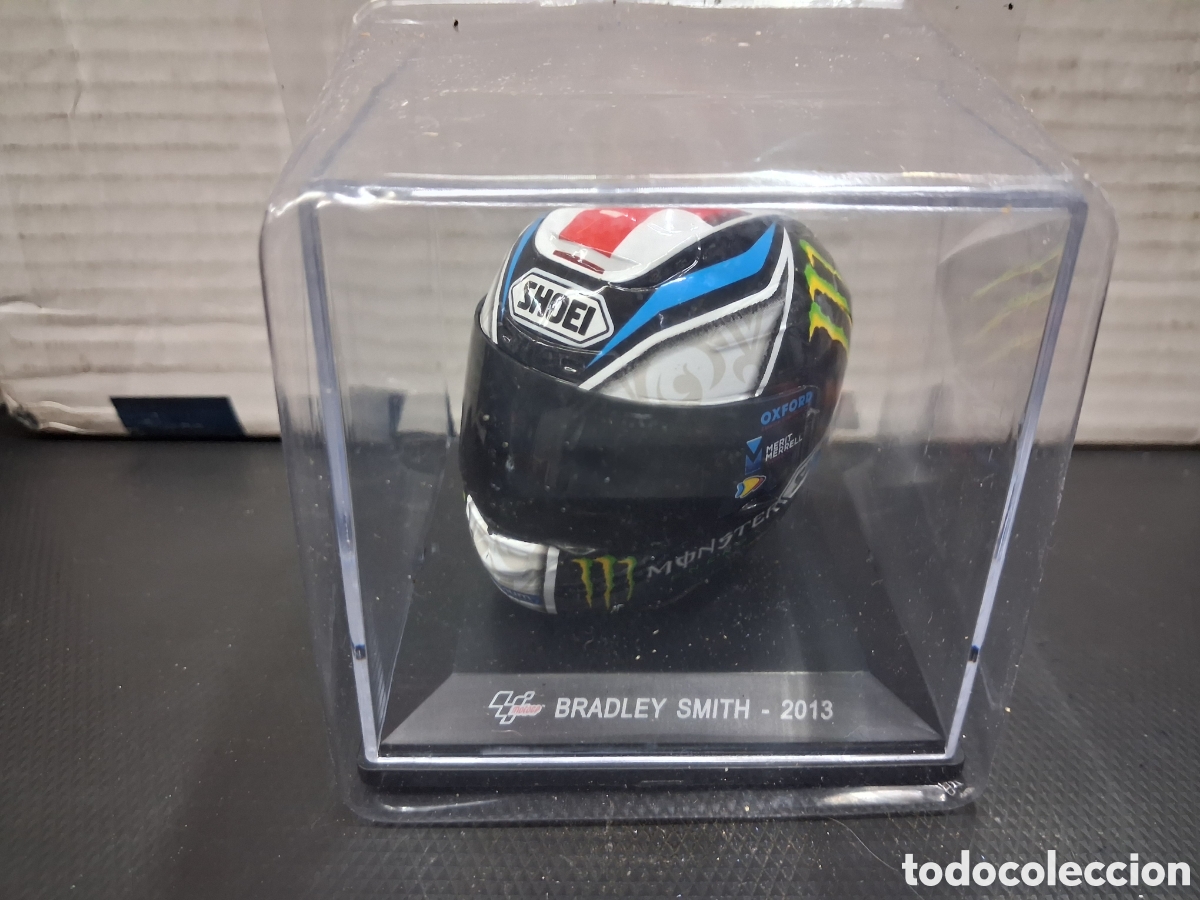 Motos a escala: CASCO 1:5 MOTO GP BRADLEY SMITH 2013 NUEVO EN BLISTER ORIGINAL