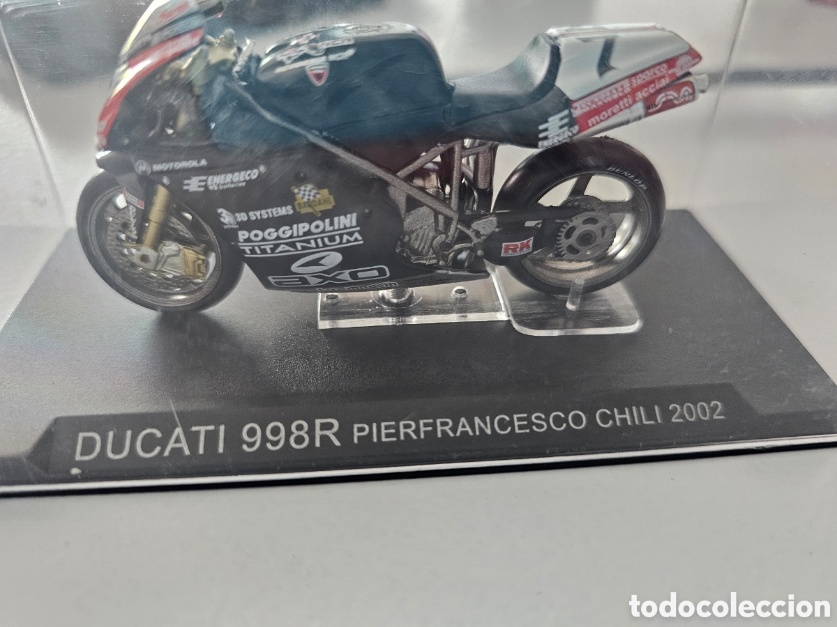 Motos em escala: Moto de Colecci&oacute;n 1/43 Ducati 998 R Pierfrancesco Chili 2002