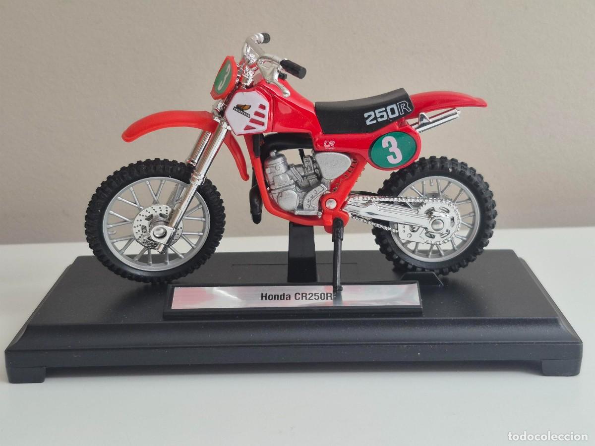 Motos a escala: 1/24 MOTO TRIAL CAMPO HONDA CR250R ENDURO BIKE MOTOCICLETA 1:24