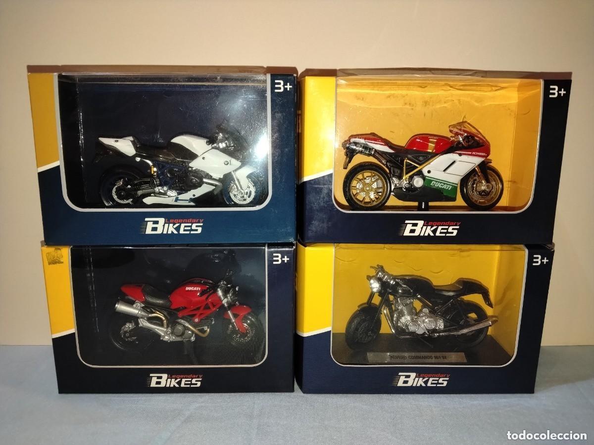 Motos a escala: 4 MOTOS (DUCATIS -BMW - COMMANDO ) 1:18 MAISTO Legendary Bikes