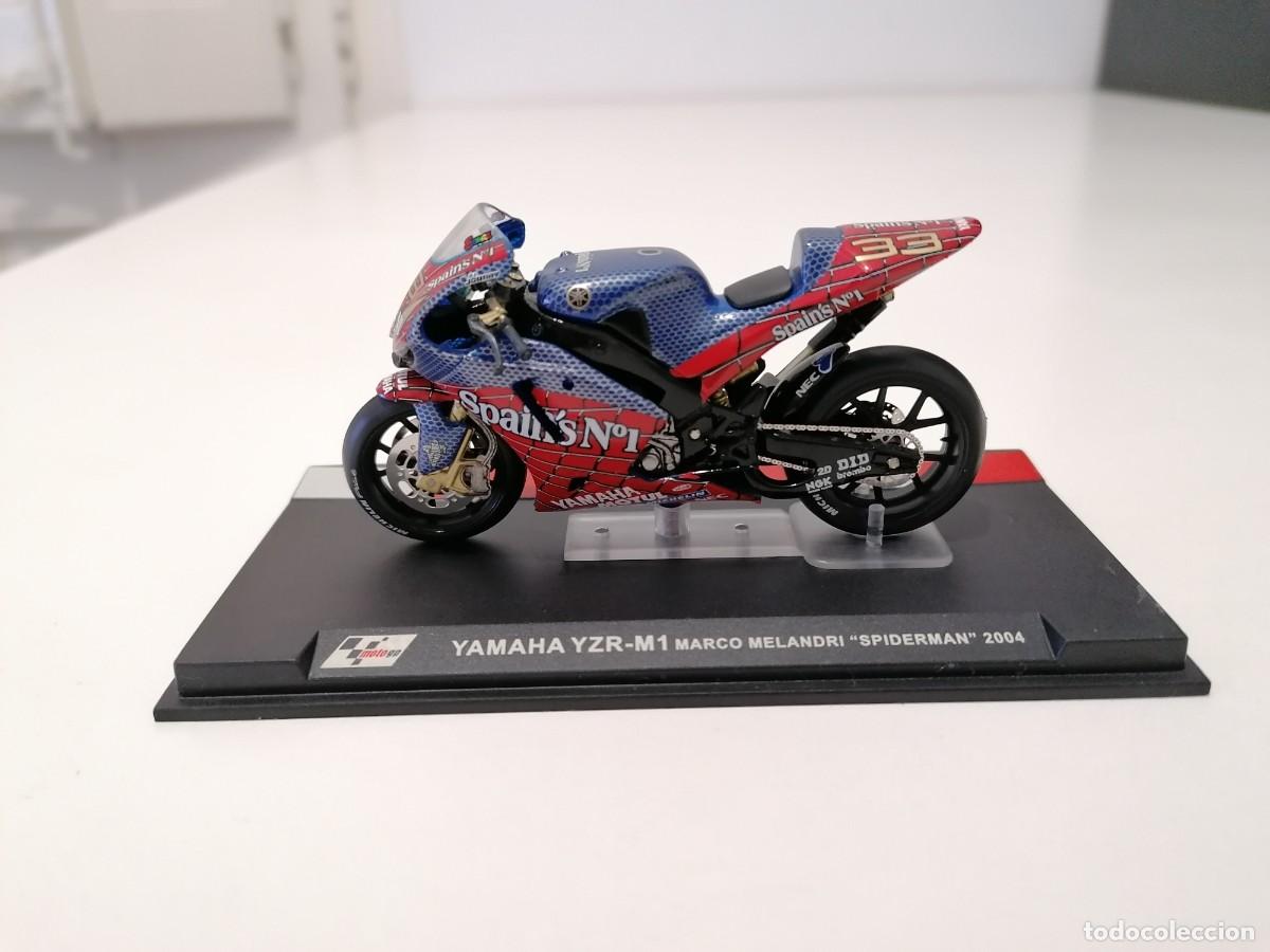 Motos em escala: Altaya 1/24 Yamaha YZR-M1 Marco Melandri Spiderman 2004 Buen Estado