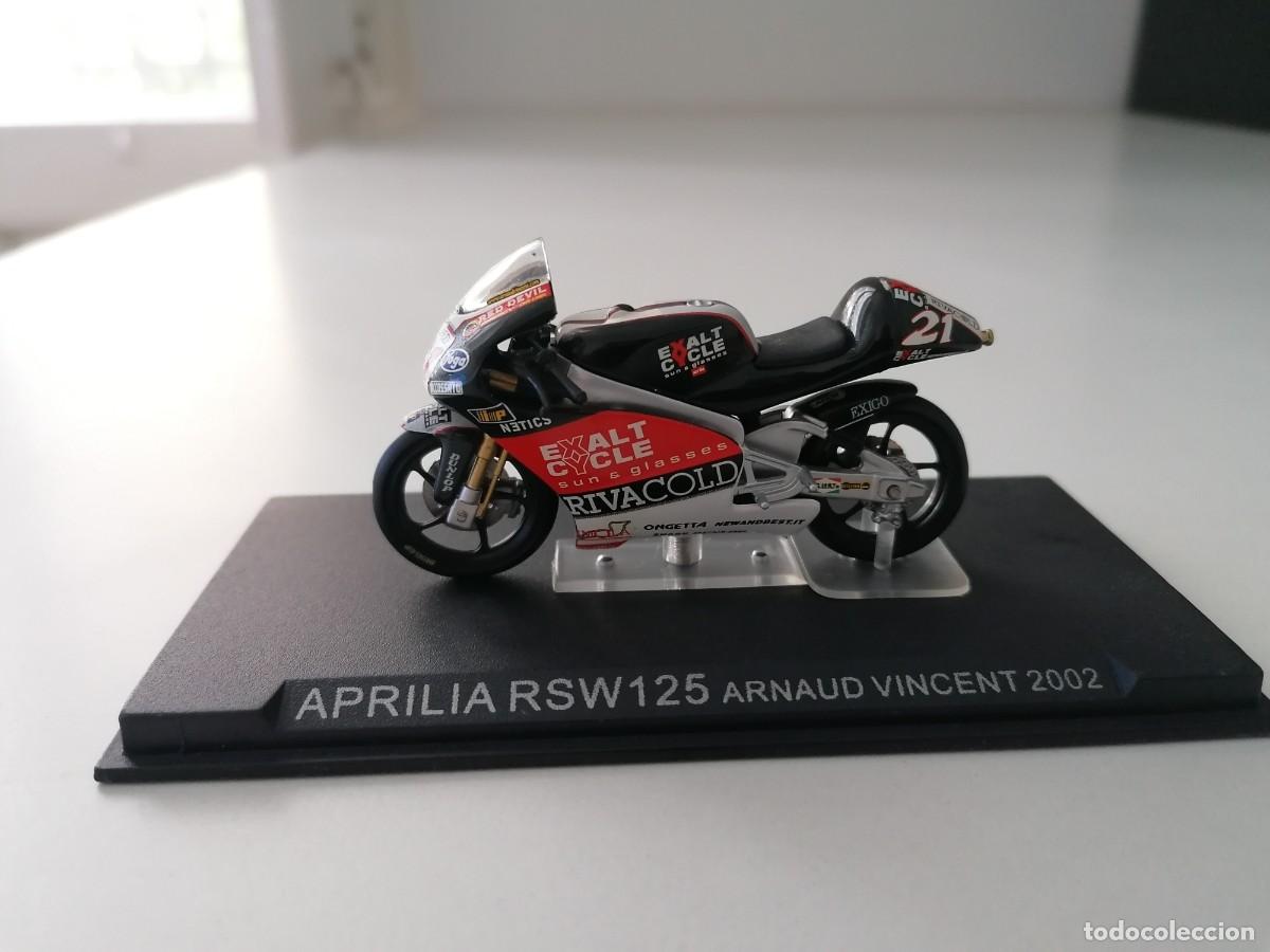 Motos a escala: Altaya 1/24 Aprilia RSW125 Arnaud Vincent 2002 Buen Estado