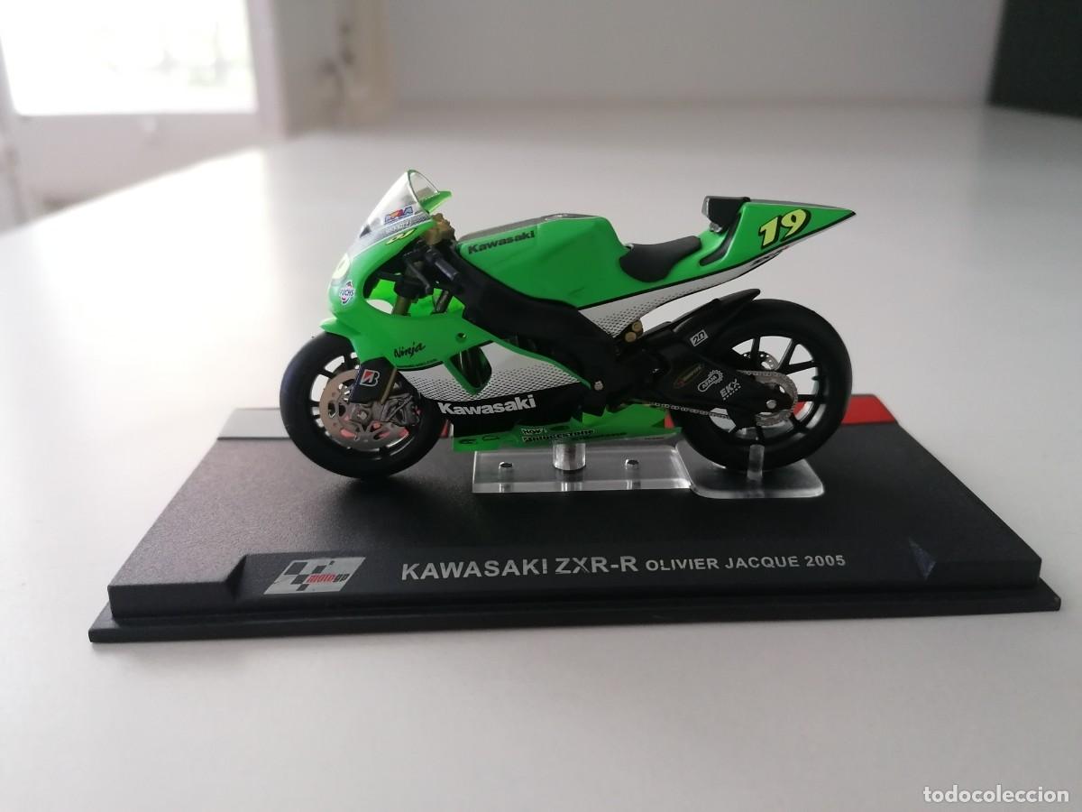 Motos a escala: Altaya 1/24 Kawasaki ZXR-R Olivier Jacque 2005 Buen Estado