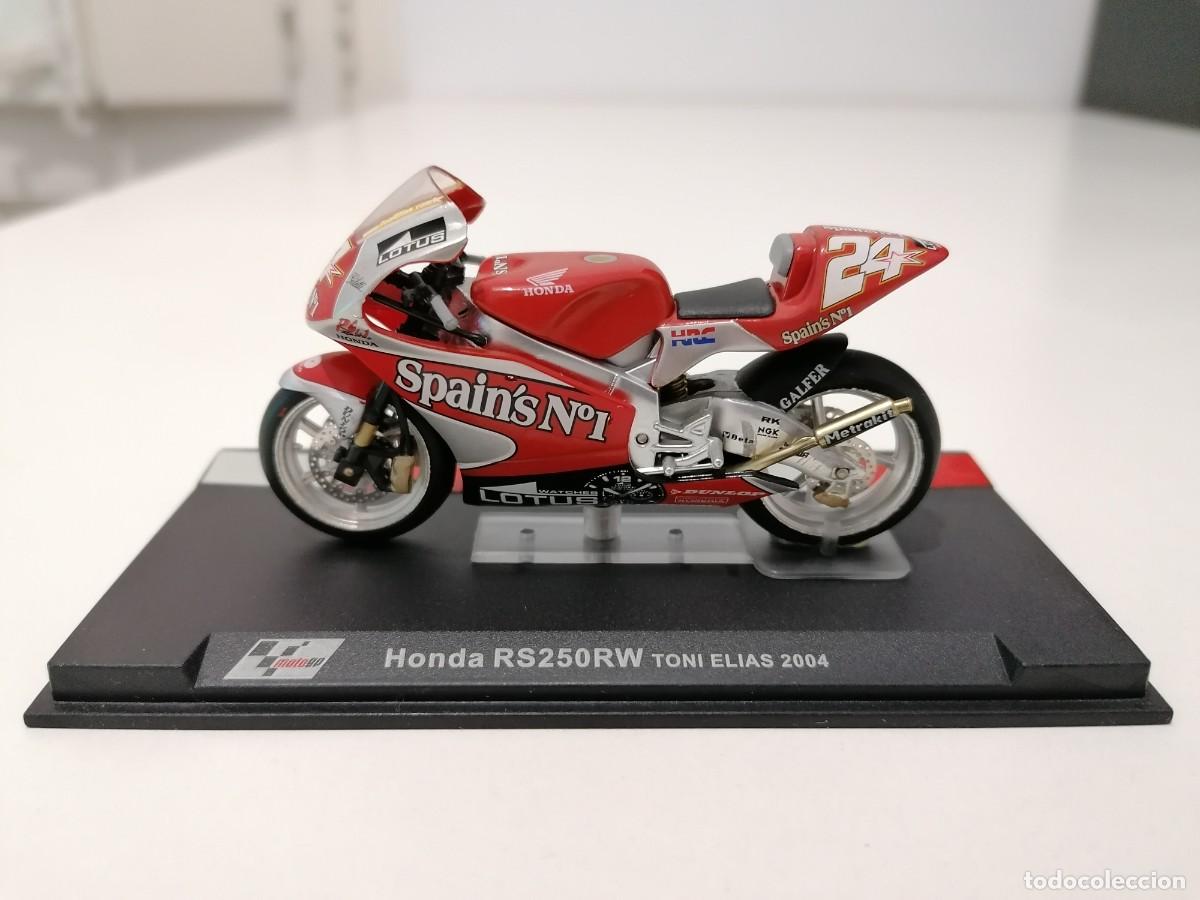 Motos a escala: Altaya 1/24 Honda RS250RW Toni Elias 2004 Buen Estado