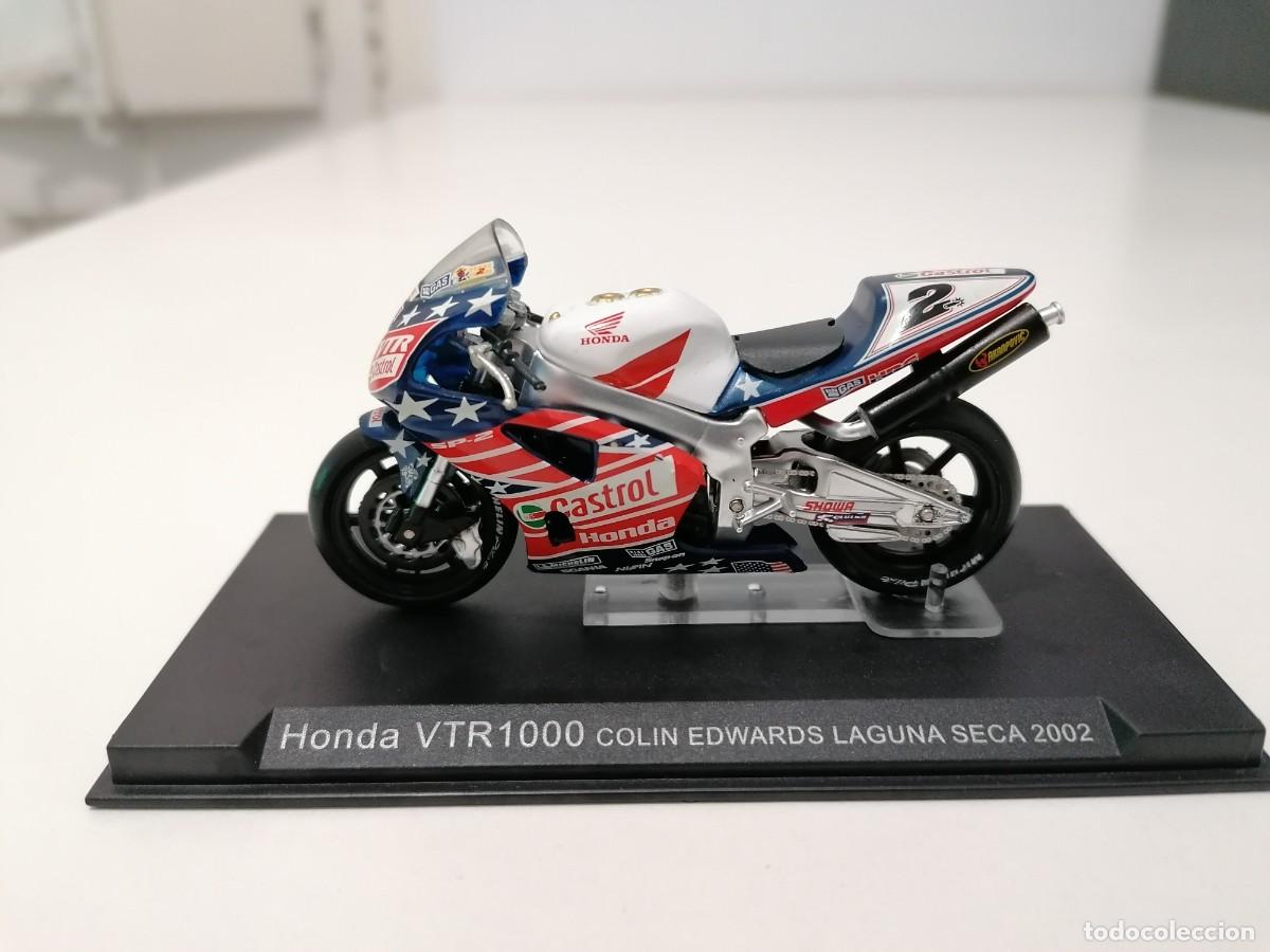 Motorradmodelle: Altaya 1/24 Honda VTR1000 Colin Edwards Laguna Seca 2002 Buen Estado