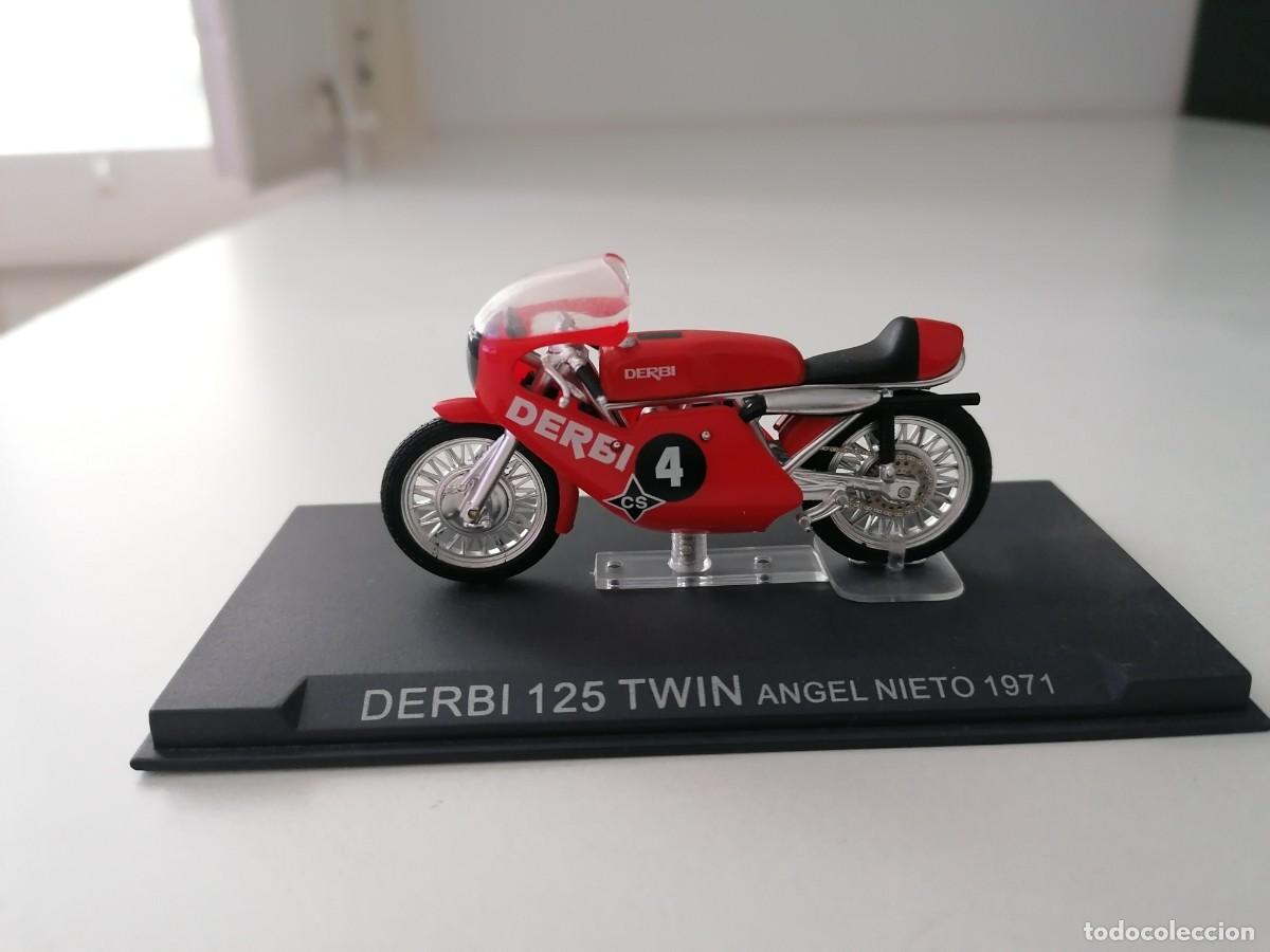 Motos a escala: Altaya 1/24 Derbi 125 Twin Angel Nieto 1971 Buen Estado