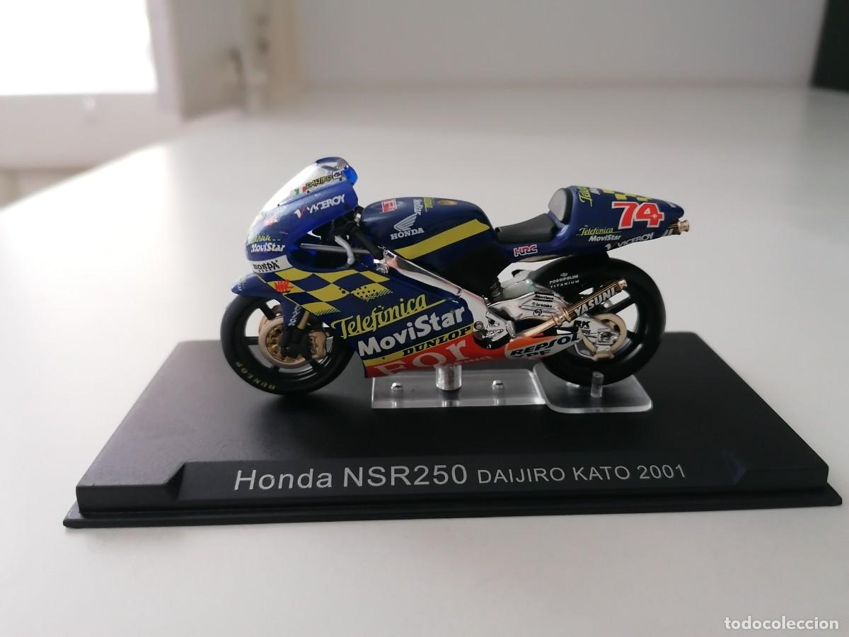 Motos a escala: Altaya 1/24 Honda NSR250 Daijiro Kato 2001 Buen Estado
