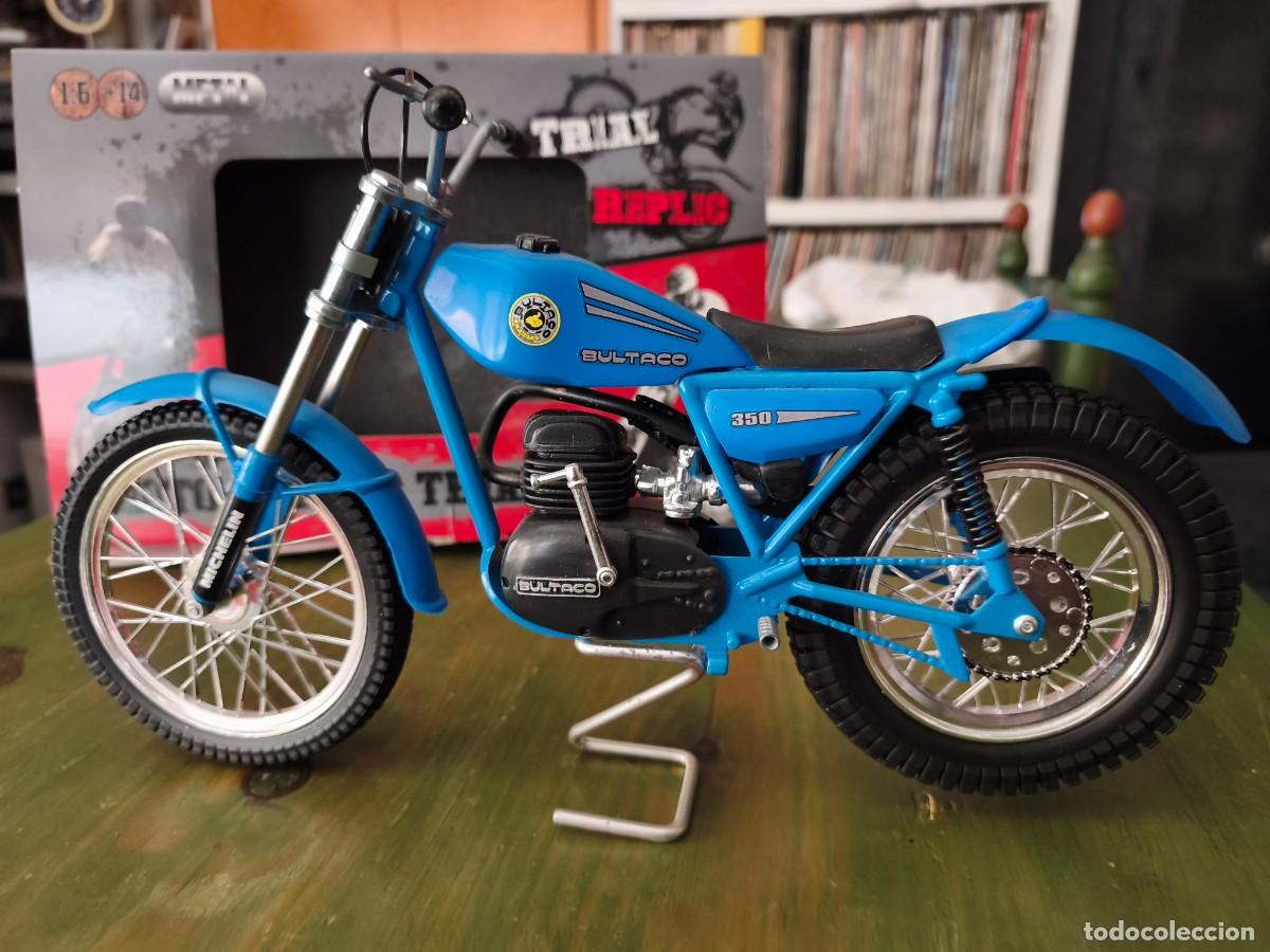 Motos a escala: Bultaco 350 Sherpa 1979/1980 Moto Classic Trail. Metal. Escala 1/6. Trial Replic.