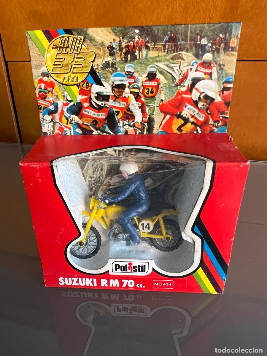 Motos in scale: MOTO SUZUKI RM 70 CC MC 414 POLISTIL ESCALA 1/24