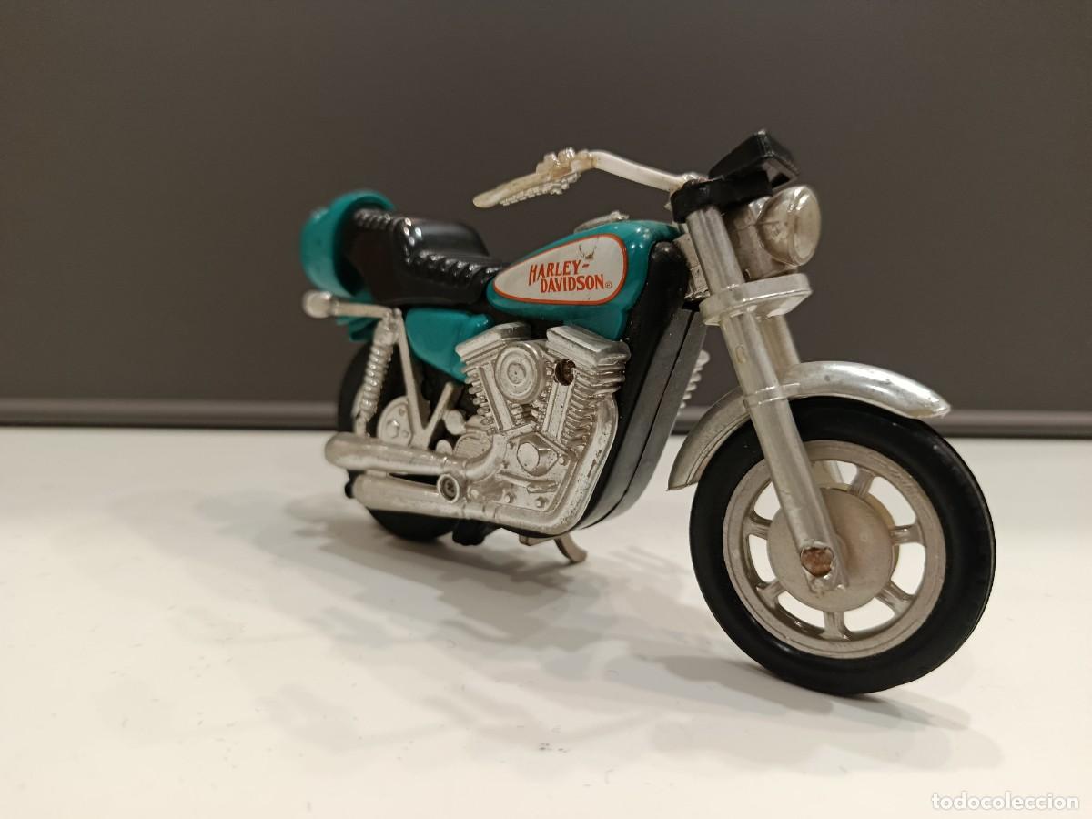 Motos a escala: MOTO HARLEY DAVIDSON - KIDCO MATCHBOX 1981 - BLUE PULL STRING - Foto 3