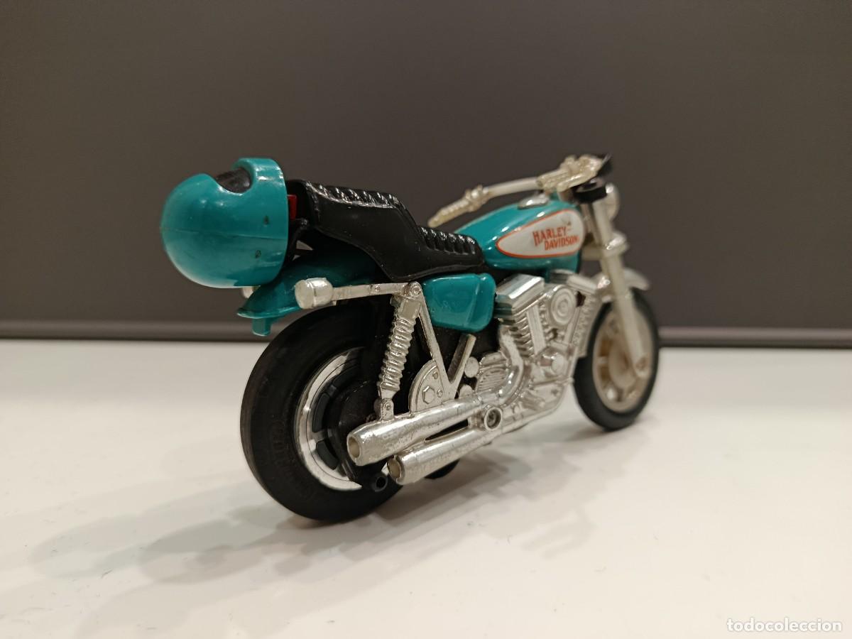 Motos a escala: MOTO HARLEY DAVIDSON - KIDCO MATCHBOX 1981 - BLUE PULL STRING - Foto 5