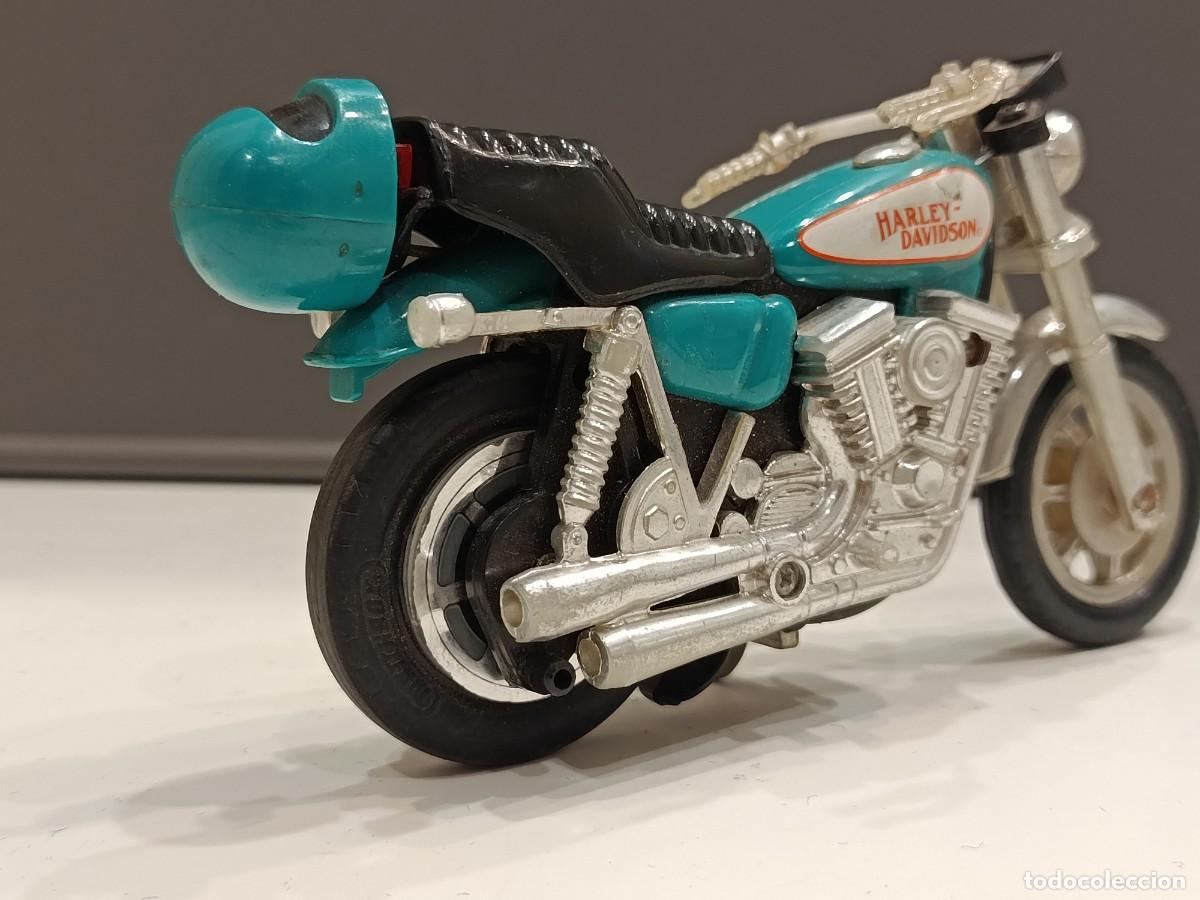 Motos a escala: MOTO HARLEY DAVIDSON - KIDCO MATCHBOX 1981 - BLUE PULL STRING - Foto 6