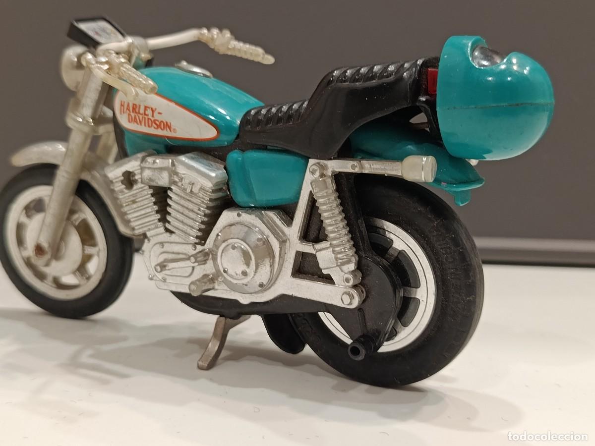 Motos a escala: MOTO HARLEY DAVIDSON - KIDCO MATCHBOX 1981 - BLUE PULL STRING - Foto 7