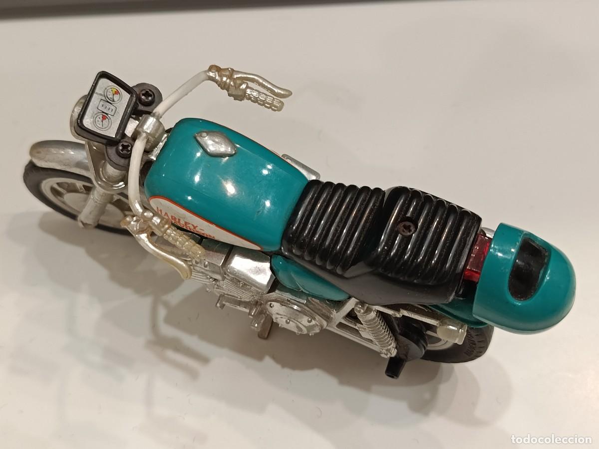 Motos a escala: MOTO HARLEY DAVIDSON - KIDCO MATCHBOX 1981 - BLUE PULL STRING - Foto 8