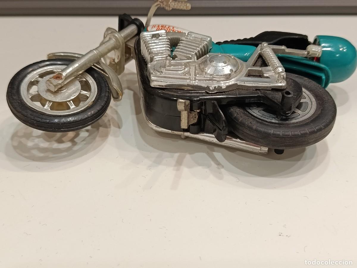 Motos a escala: MOTO HARLEY DAVIDSON - KIDCO MATCHBOX 1981 - BLUE PULL STRING - Foto 9