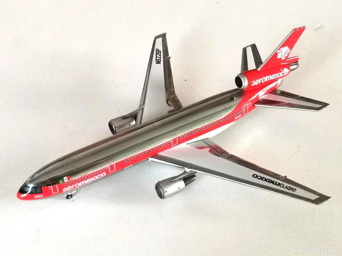 Motos a escala: JC Wings 1:400 ● DOUGLAS DC-10-30 AEROMEXICO (N8228P c1988) ● Metal pulido / RARO