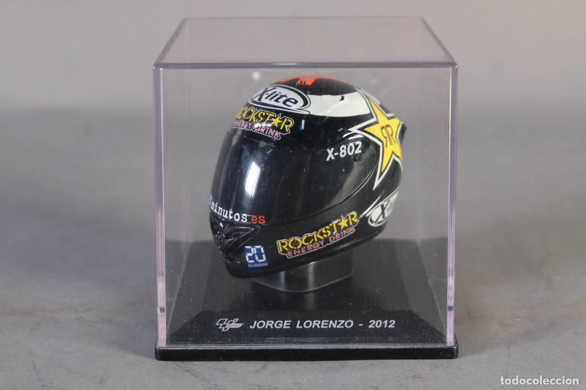 Motos em escala: R&eacute;plica casco MotoGP Jorge Lorenzo 2012 - ALTAYA escala 1:5