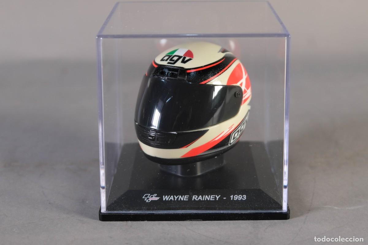 Motos em escala: R&eacute;plica casco MotoGP Wayne Rainey 1993 - ALTAYA escala 1:5