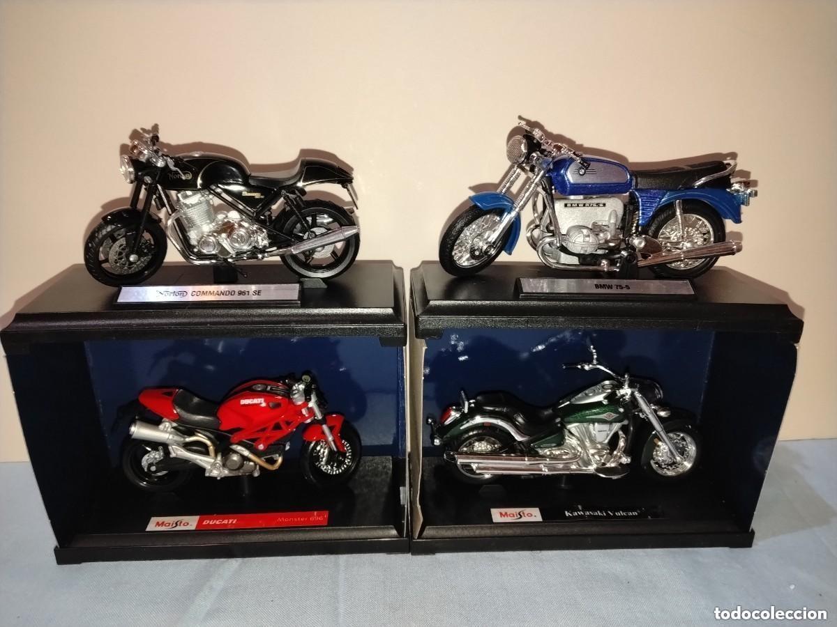 Motorcycle Models: LOTE 4 MOTOS 1:18 MAISTO Legendary Bikes