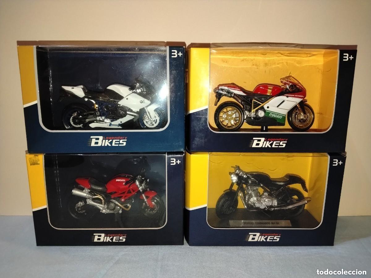 Motos a escala: 4 MOTOS (DUCATIS -BMW - COMMANDO ) 1:18 MAISTO Legendary Bikes