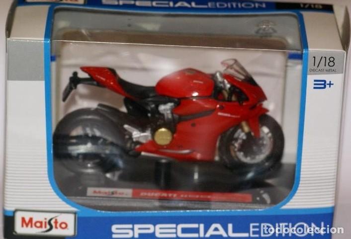 Motos a escala: MOTO DUCATI 1199 ESCALA 1/18 DE MAISTO EN SU CAJA