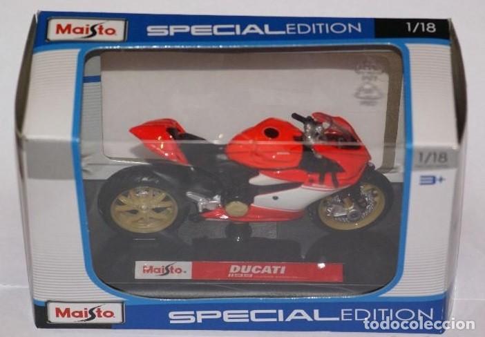 Motos a escala: MOTO DUCATI 1199 SUPERLEGGERA ESCALA 1/18 DE MAISTO EN SU CAJA