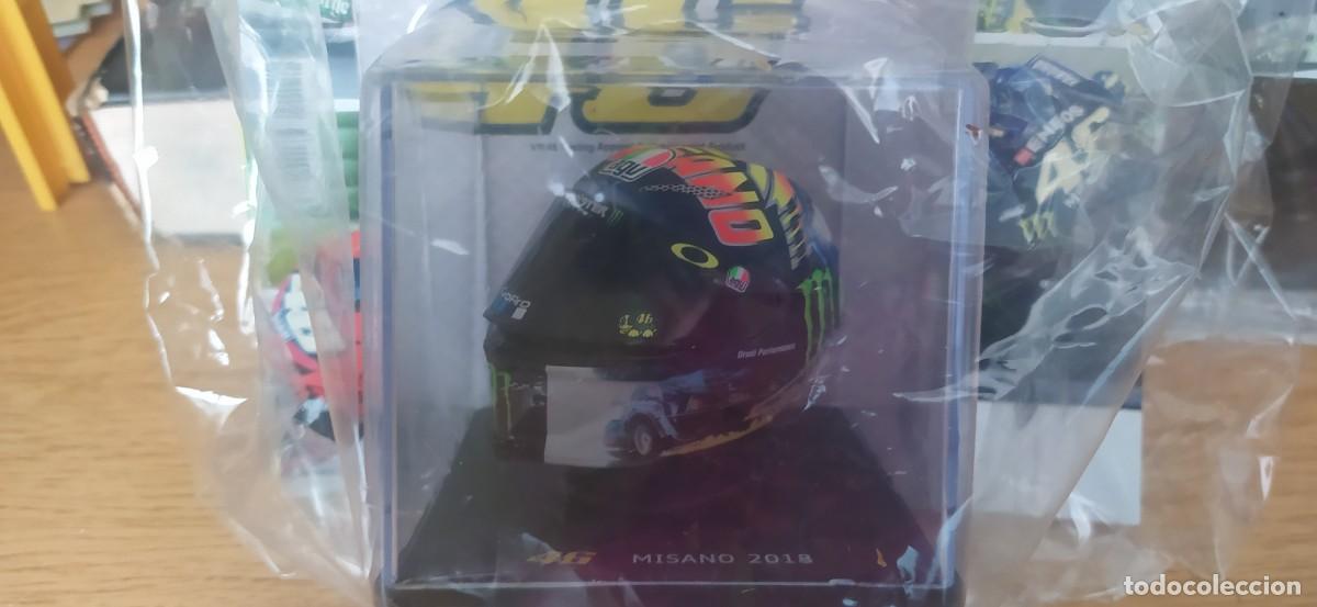 Motos a escala: CASCO ESCALA 1/5 1:5 VALENTINO ROSSI TEMPORADA SAN MARINO 2018