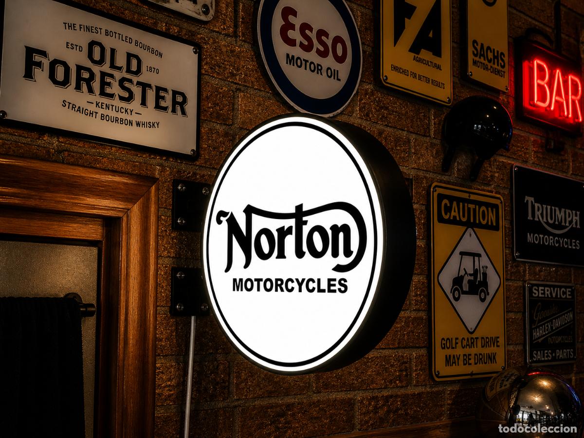 Motos: Cartel Luminoso LED NORTON MOTORCYCLES
