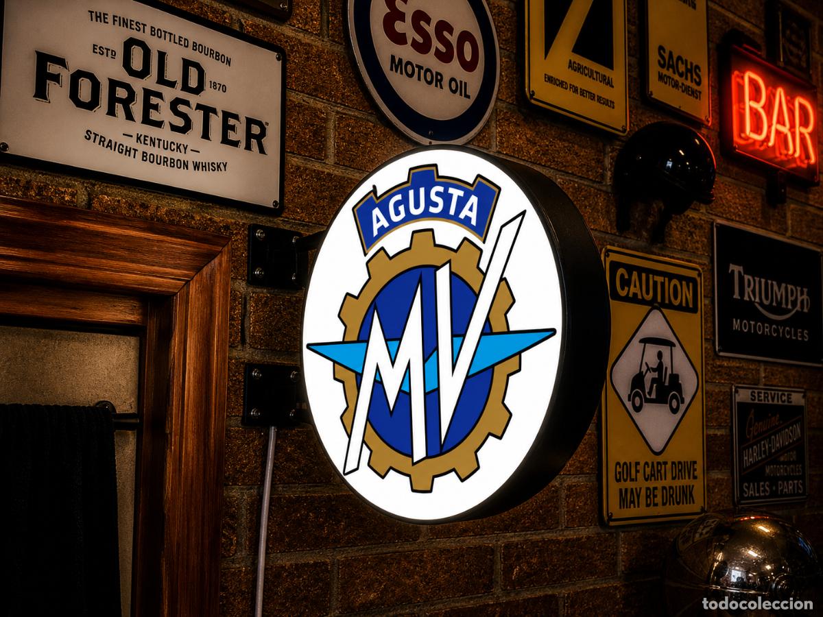 Motos: Cartel Luminoso LED MV AGUSTA - Motorcycle Art -