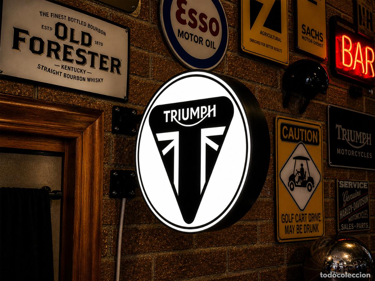 Motos: Cartel Luminoso LED TRIUMPH Motorcycles