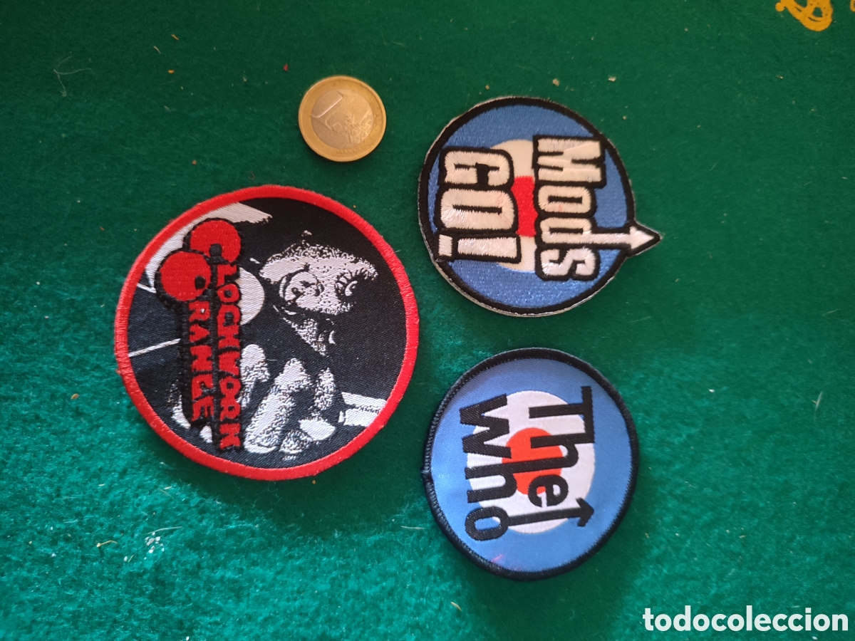 Motos: Lote parches mods the Who naranja mecanica