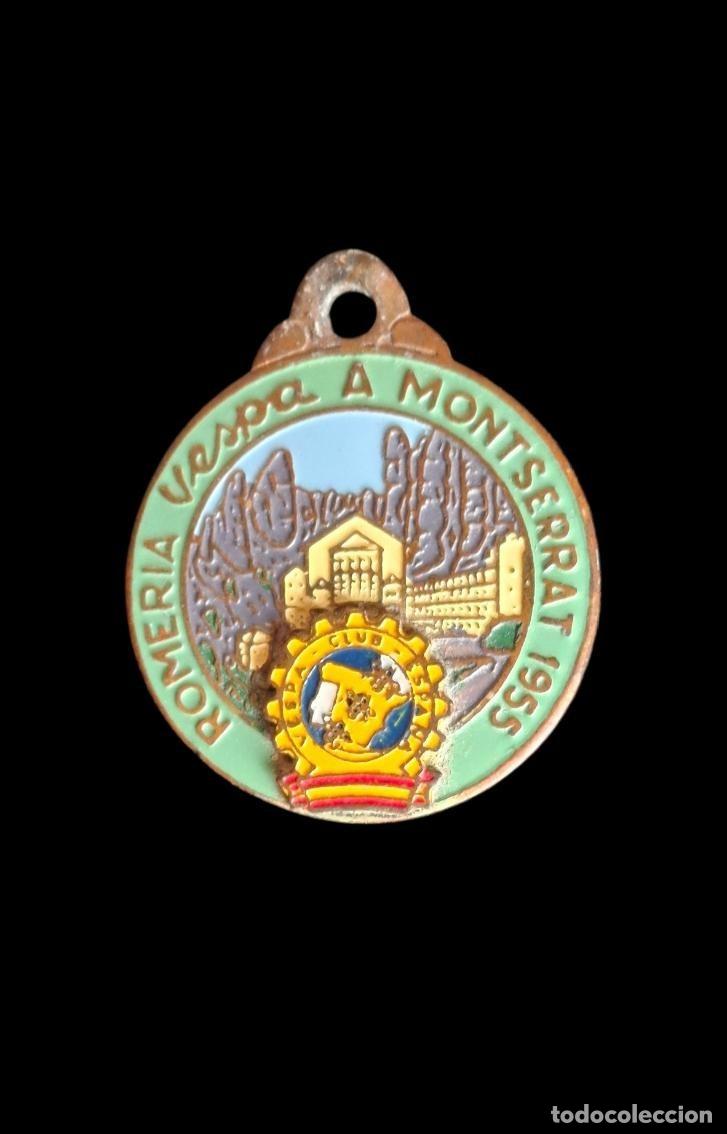 Motos: (MOT-260700)MEDALLA ROMERIA VESPA A MONTSERRAT A&Ntilde;O 1955