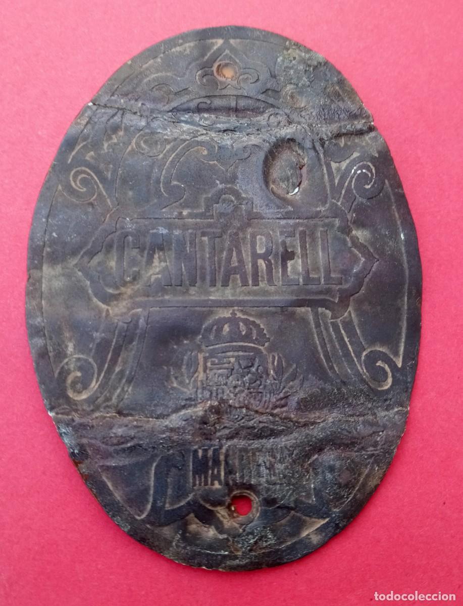 Motos: Hist&oacute;rica Placa Antigua Motocicletas Cantarell. Manresa.