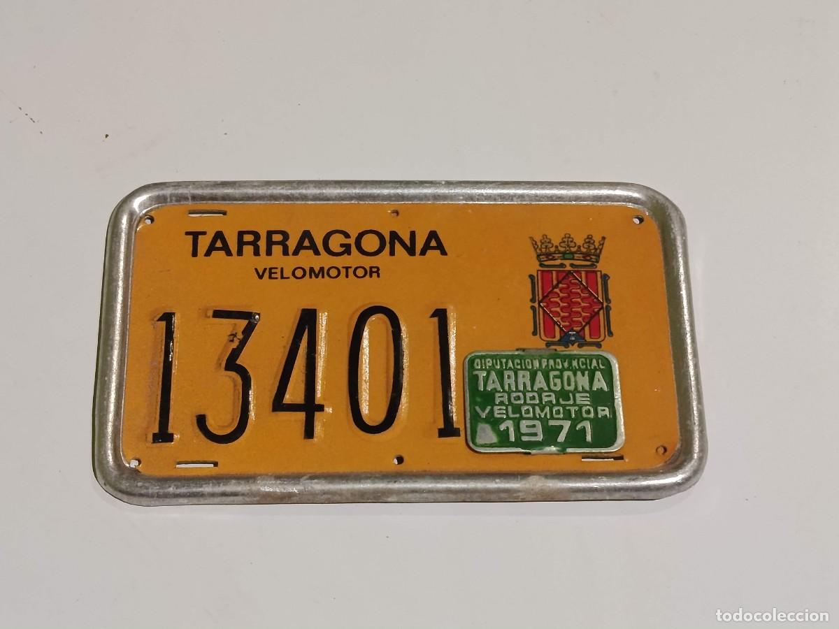 Motos: Antigua matricula velomotor Tarragona 1971