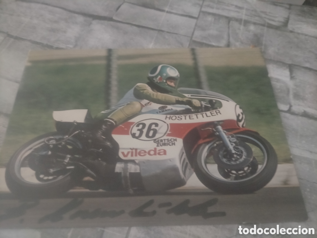 Motos: Tarjeta Aut&oacute;grafo Bruno Kneub&uuml;hler - Yamaha #36 (A&ntilde;os 70)