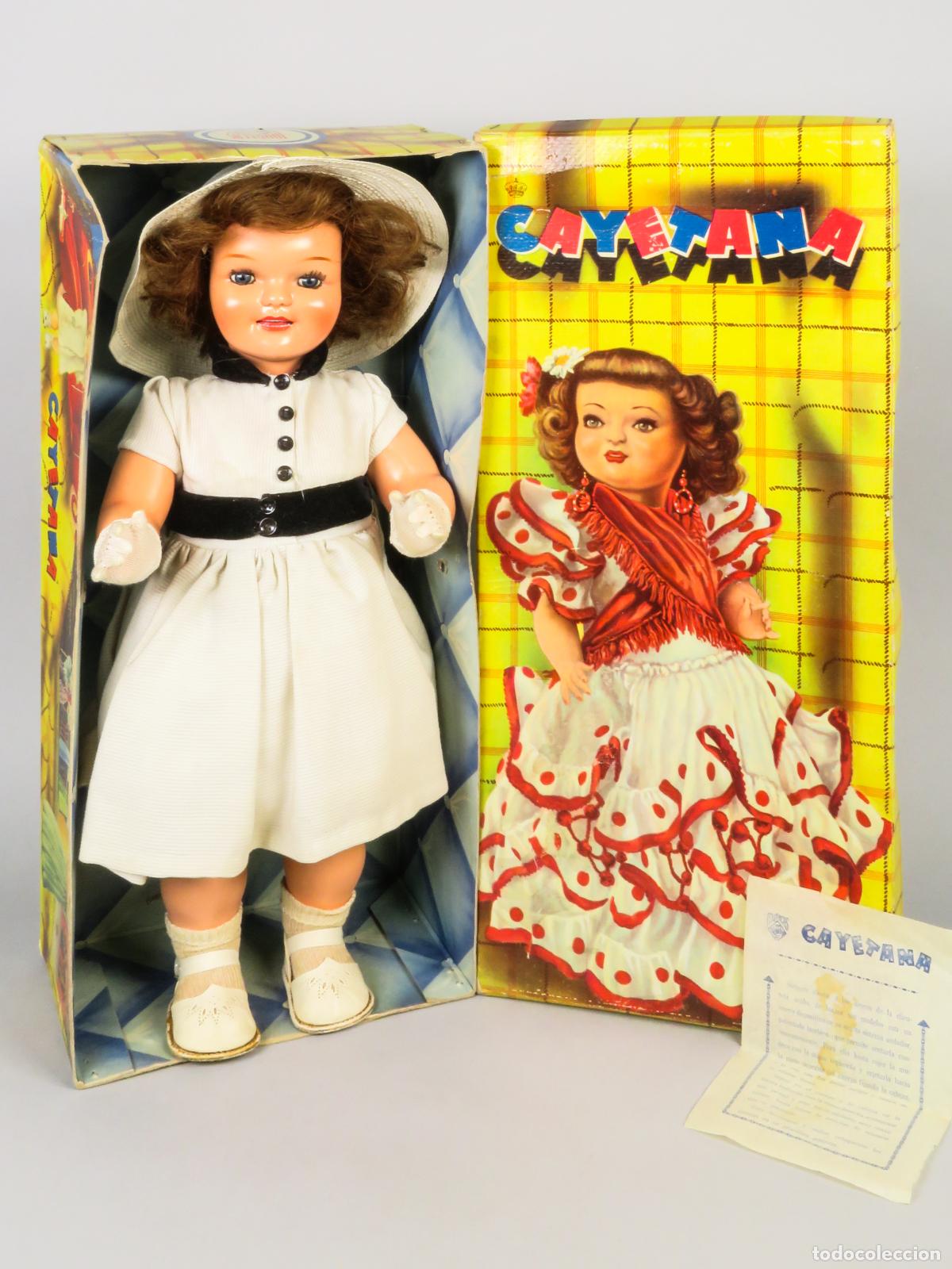 Mu&ntilde;eca Cayetana: Cayetana mu&ntilde;eca andadora Diana nueva en caja Modelo Carmina a&ntilde;os 50 46 cm