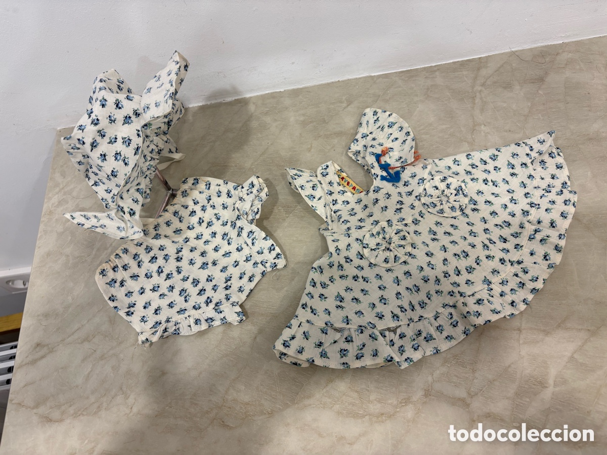 Mu&ntilde;eca Cayetana: Conjunto de verano, en Batista estampada de la mu&ntilde;eca Cayetana