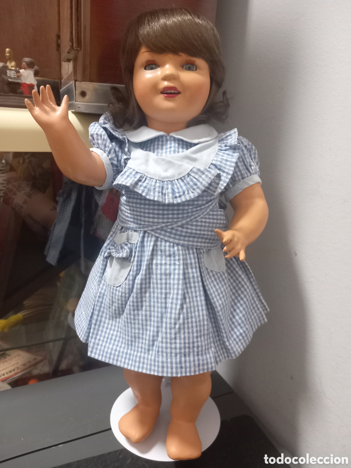 Poup&eacute;e Cayetana: ANTIGUA MU&Ntilde;ECA CAYETANA MODELO GORDITO CON VESTIDO ORIGINAL GRAN ESTADO ARTICULADA MUEVE LA CABEZA