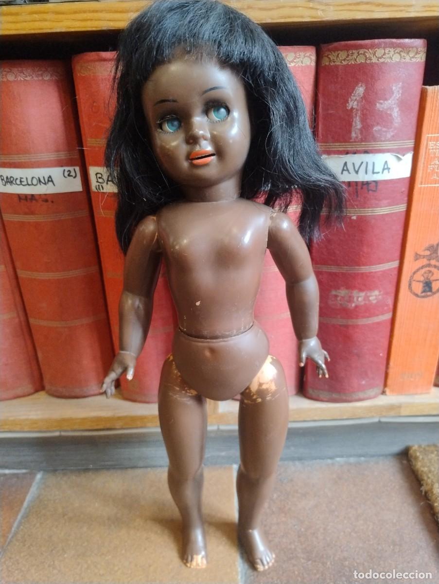 Mu&ntilde;eca Cayetana: ANTIGUA MU&Ntilde;ECA CAYETANA NEGRA DE CELULOIDE OJOS DURMIENTES Y MOVIBLES*FABRICADA POR DIANA*