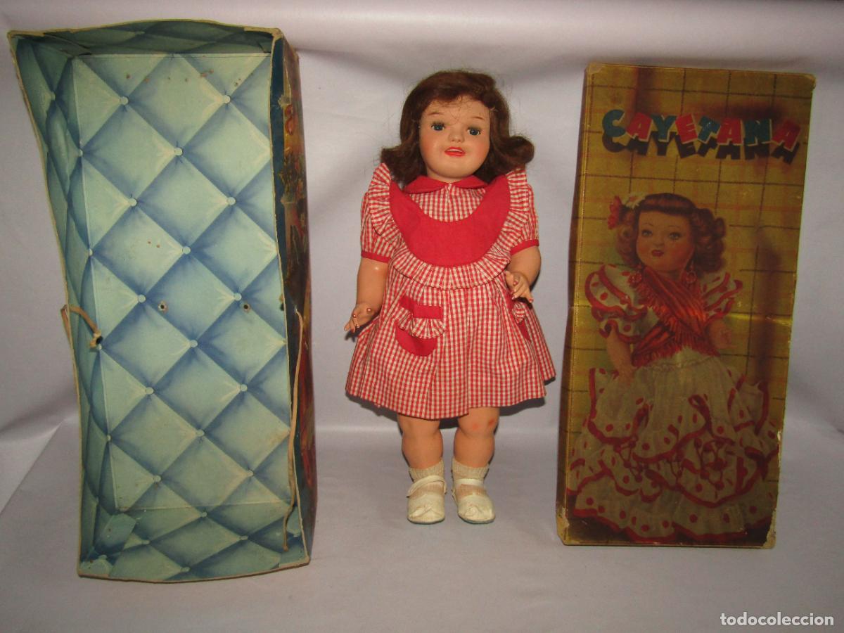 Mu&ntilde;eca Cayetana: Antigua Mu&ntilde;eca Andadora CAYETANA de DIANA - Pelo Natural y Ropa Original con Etiqueta