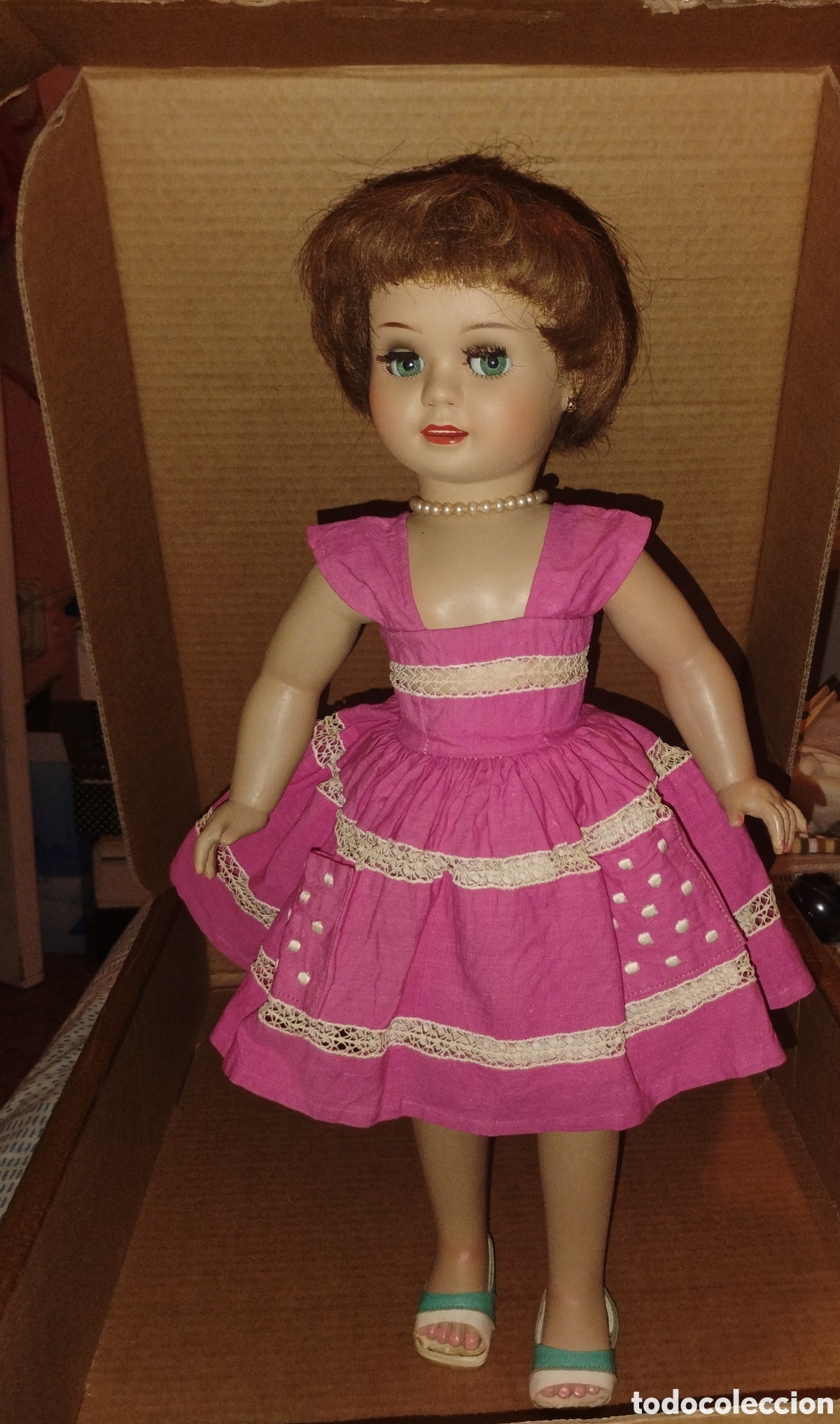 Mu&ntilde;eca Cayetana: &diams;Espectacular Mu&ntilde;eca Cayetana de Industrias Diana (Onil) - A&ntilde;os 50 - 46cm - &iexcl;Calidad Museo!