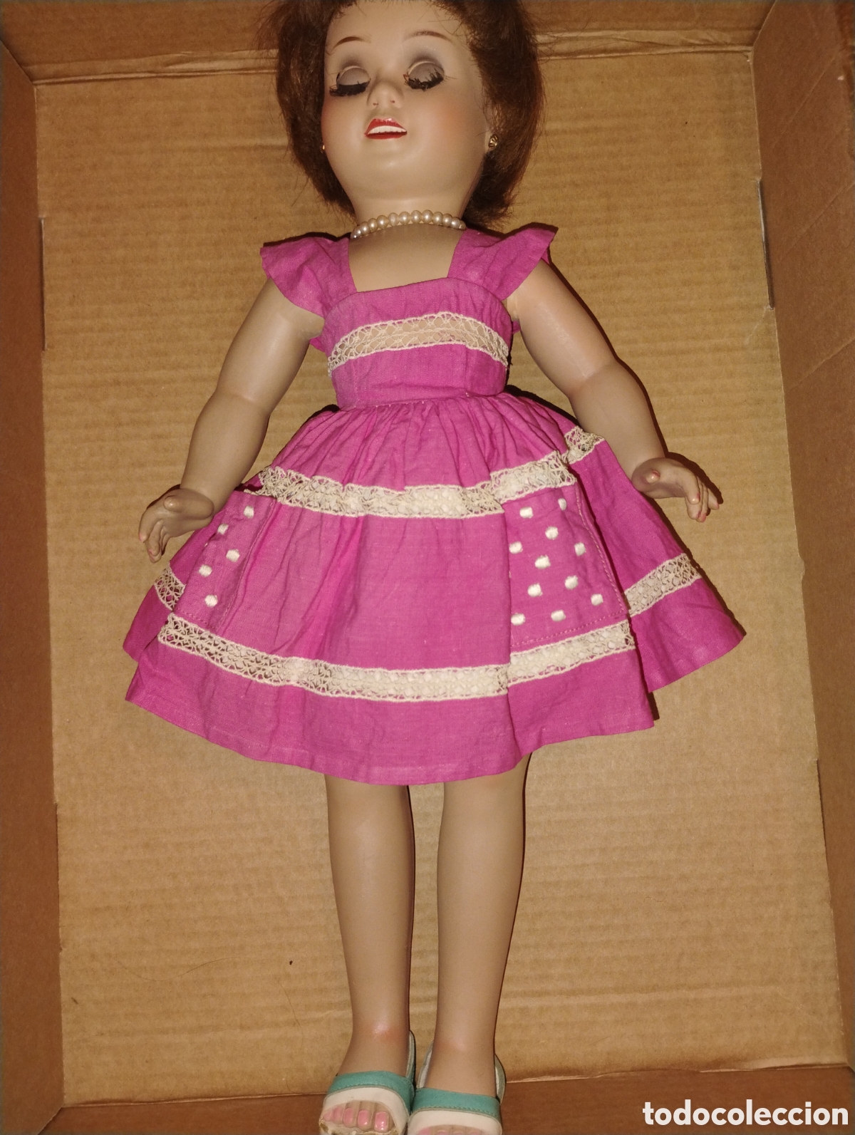 Mu&ntilde;eca Cayetana: &diams;Espectacular Mu&ntilde;eca Cayetana de Industrias Diana (Onil) - A&ntilde;os 50 - 46cm - &iexcl;Calidad Museo!