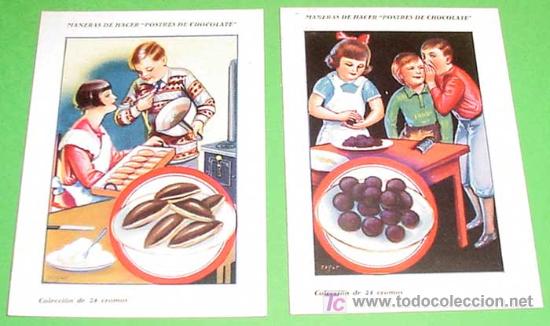 Mu&ntilde;eca espa&ntilde;ola clasica: DOS ANTIGUOS CROMOS DE CHOCOLATE - Foto 1