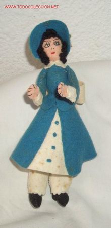 Mu&ntilde;eca espa&ntilde;ola clasica: MU&Ntilde;ECA DE FIELTRO,A&Ntilde;OS 40 - Foto 1