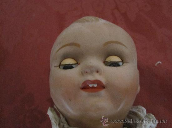 Mu&ntilde;eca espa&ntilde;ola clasica: MUY ANTIGUA MU&Ntilde;ECA CON CABEZA DE PLASTICO. - Foto 1