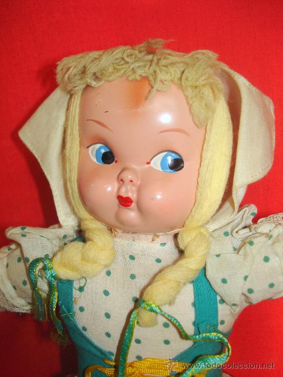 Mu&ntilde;eca espa&ntilde;ola clasica: MU&Ntilde;ECA DOBLE DE CELULOIDE *** CAPERUCITA ROJA - Foto 3