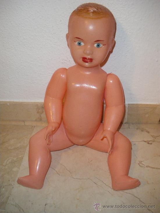 Mu&ntilde;eca espa&ntilde;ola clasica: ANTIGUA MU&Ntilde;ECA DE PLASTICO MIDE 55CM, - Foto 1