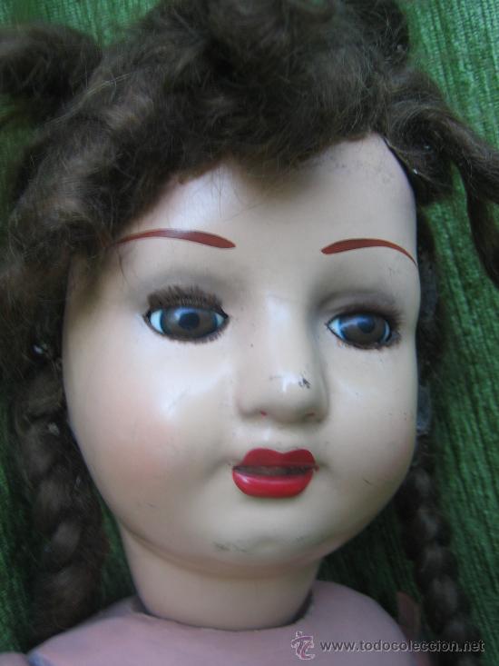 Mu&ntilde;eca espa&ntilde;ola clasica: Mu&ntilde;eca de composicion y madera, hacia 1920. - Foto 3
