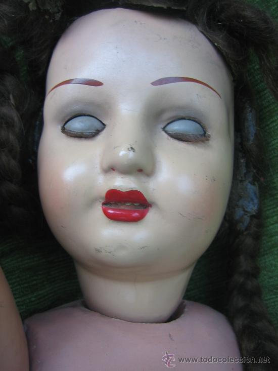 Mu&ntilde;eca espa&ntilde;ola clasica: Mu&ntilde;eca de composicion y madera, hacia 1920. - Foto 7