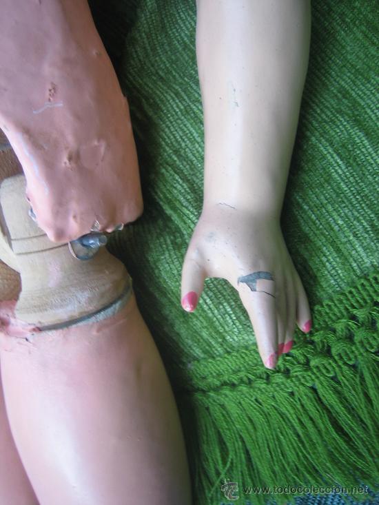 Mu&ntilde;eca espa&ntilde;ola clasica: Mu&ntilde;eca de composicion y madera, hacia 1920. - Foto 14